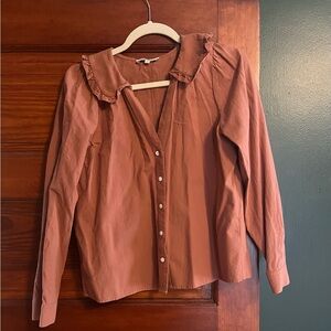 Madewell blouse, soft orange, size small
